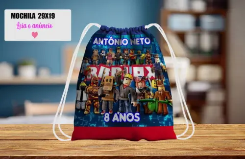 Mochilinha Personalizada Roblox