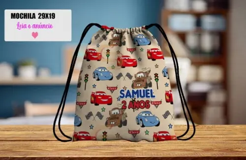 Mochilinha Sacolinha Surpresa Carros Disney