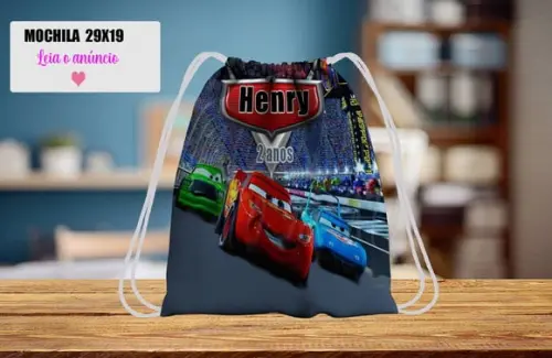Sacolinha Surpresa Mochila Carros Disney
