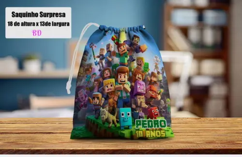 Sacolinha Surpresa Personalizada Minecraft