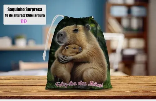 Saquinho de Aniversario Surpresa Capivara