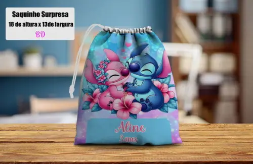 Saquinho de Lembrancinhas Surpresa do Stitch