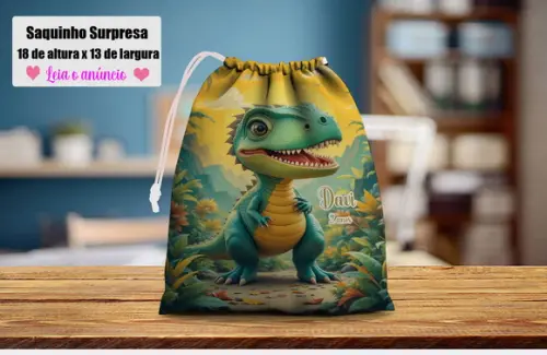 Saquinho dos Dinossauro para Lembrancinhas Surpresa