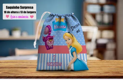Saquinho para Aniversario da Alice