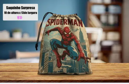 Saquinho para Lembrancinhas Surpresa do Homem Aranha
