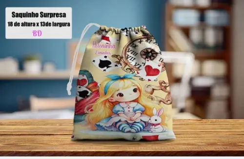 Saquinho para Lembrancinhas Surpresa Alice