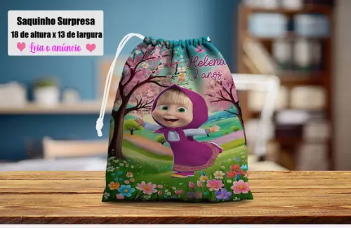 Saquinho para Lembrancinhas Surpresa Personalizada da Marsha