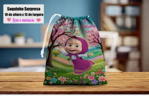Saquinho para Lembrancinhas Surpresa Personalizada da Marsha