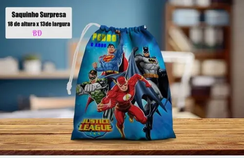 Saquinho Personalizado da Liga da Justiça