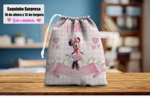 Saquinho Supresa da Minnie Rosa