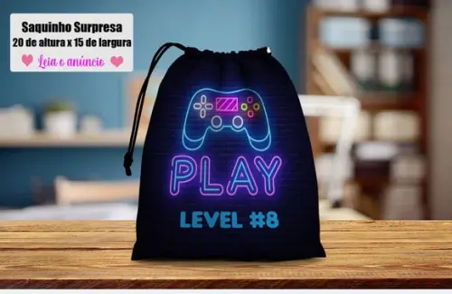 Saquinho Supresa Personalizado Playstation Video Game