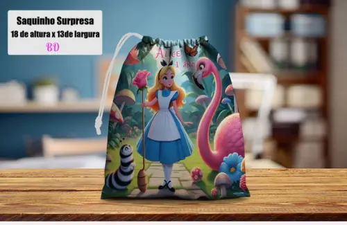 Saquinho Surpresa da Alice no Pais das Maravilhas