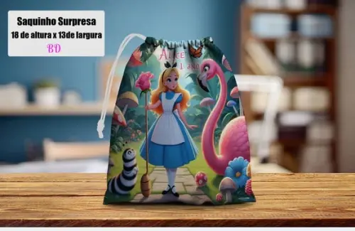 Saquinho Surpresa da Alice no Pais das Maravilhas