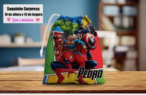 Saquinho Surpresa do Vingadores Homem Aranha Marvel