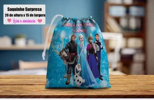 Saquinho Surpresa Lembrancinhas da Frozen