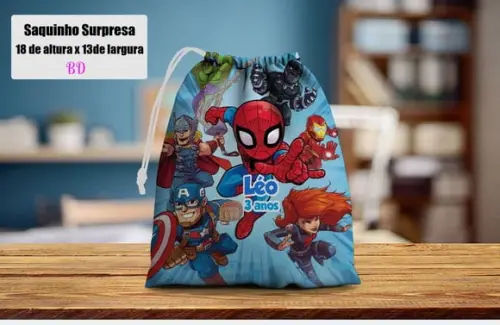 Saquinho Surpresa Lembrancinhas Super Herois Vingadores
