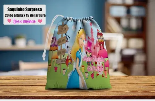 Saquinho Surpresa para Festa Infantil da Alice