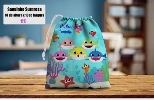 Saquinho Surpresa para Lembrancinhas Baby Shark