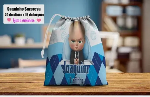 Saquinho Surpresa para Lembrancinhas do Poderoso Chefinho