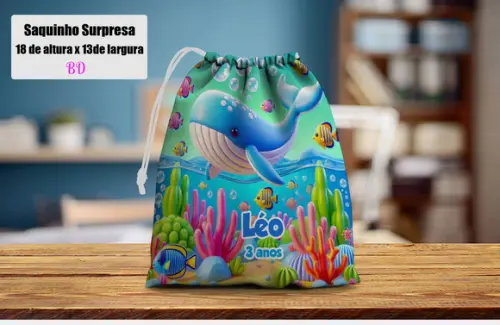 Saquinho Surpresa para Lembrancinhas Fundo do Mar