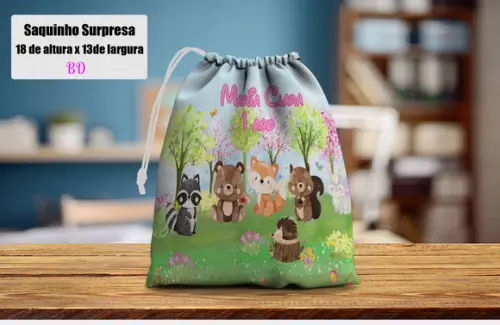Saquinho Surpresa Personalizado Bosque Encantado