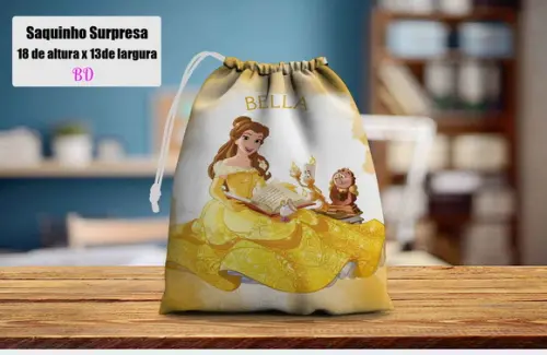 Saquinho Surpresa Personalizado da Bela Disney