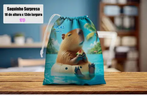 Saquinho Surpresa Personalizado da Capivara