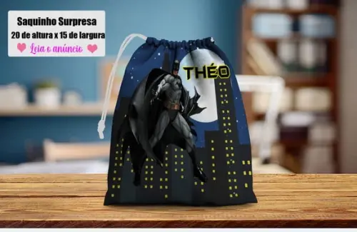 Saquinho Surpresa Personalizado do Batman