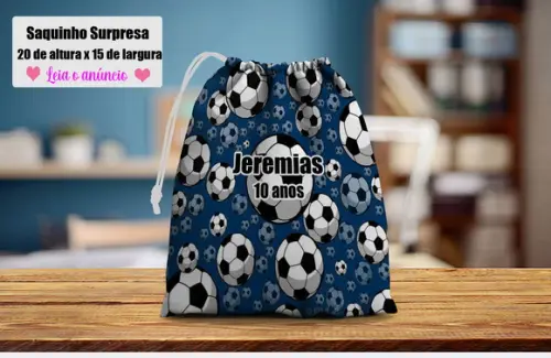 Saquinho Surpresa Personalizado Futebol