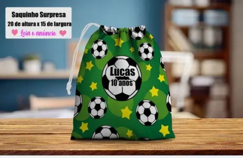 Saquinho Surpresa Personalizado Futebol