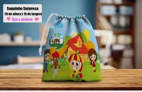 Saquinho Surpresa Personalizado do Sitio do Pica Pau Amarelo