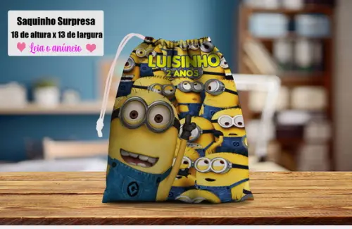 Saquinho Surpresa Personalizado Minions