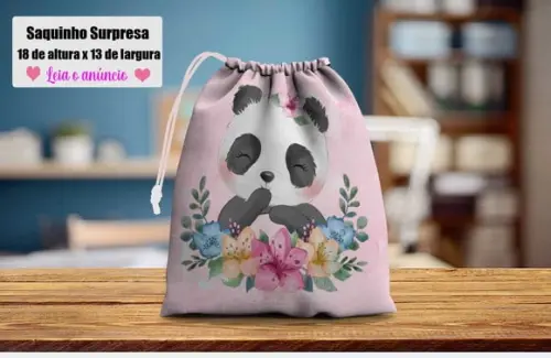 Saquinho Surpresa Personalizado Ursinho