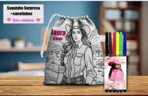 Saquinho Surpresa Pinte e Lave+ Canetinhas Ana Castela