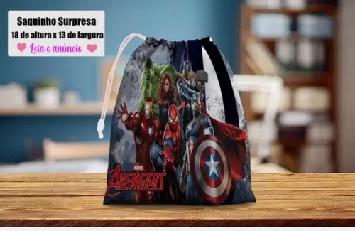 Saquinho Surpresa Personalizado Vingadores