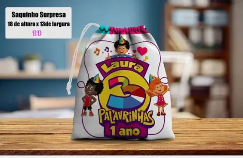 Saquinho Surpresas Lembrancinhas 3 Palavrinhas