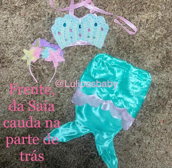 Cauda de sereia infantil. Fantasia de sereia