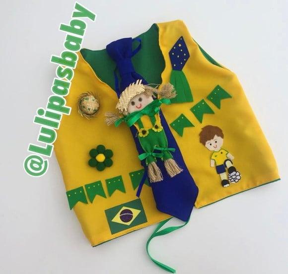 Colete Junino, Colete Caipira Infantil