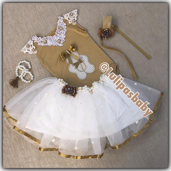 Fantasia de Bailarina Infantil (dourado)
