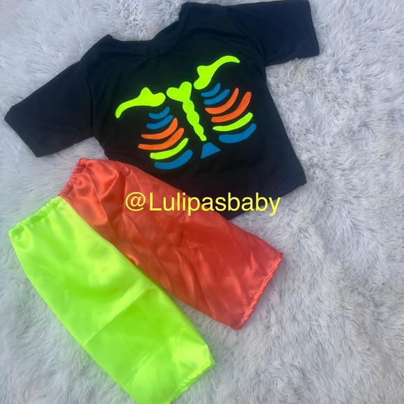 Fantasia Esqueleto Neon Menino