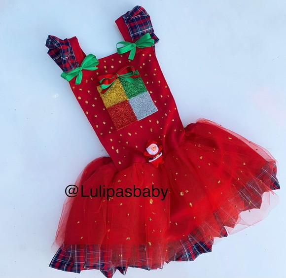 Jardineira de Natal infantil