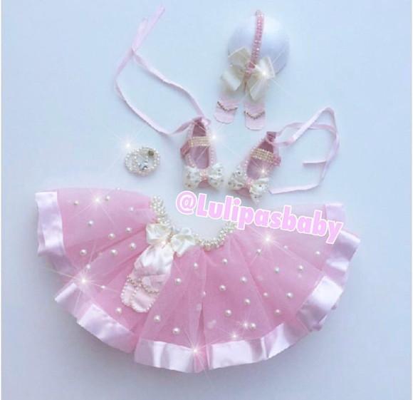 Saia tule tutu sapatilha faixa e trio de pulseiras