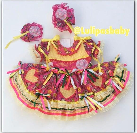 Vestido Caipira Infantil, Vestido Junino Infantil