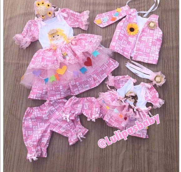 Vestido Caipira Infantil, Vestido Junino Infantil