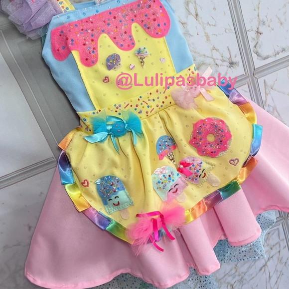 Vestido Guloseimas Vestido Doces Candy Color