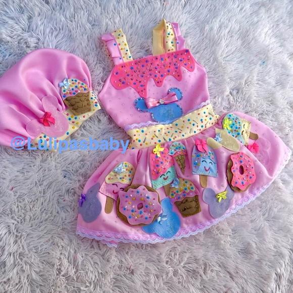 Vestido Infantil Minnie Doces