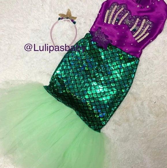 Vestido Infantil Sereia
