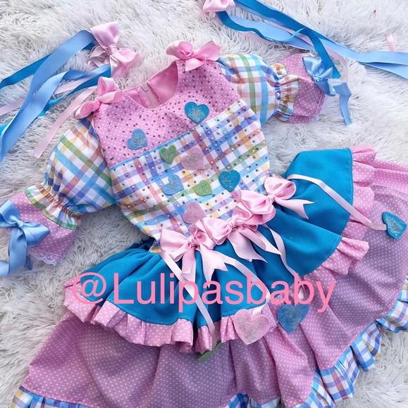 Vestido Junino Caipira Infantil