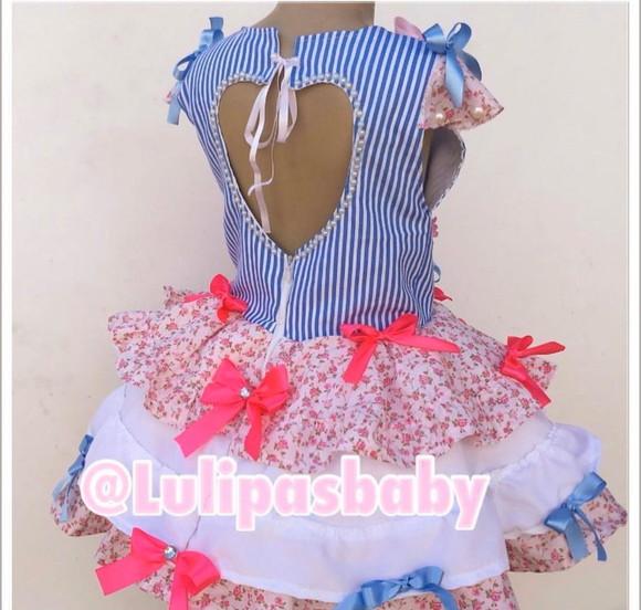 Vestido junino infantil, vestido caipira infantil