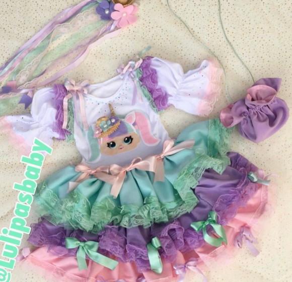 Vestido Junino, de festa junina infantil lol unicórnio